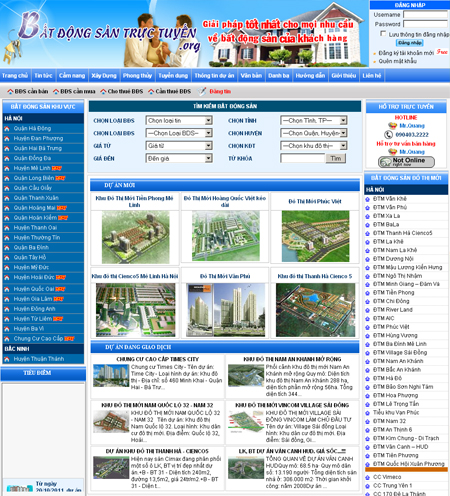 Thiết kế web giá rẻ - bất động sản- MS087